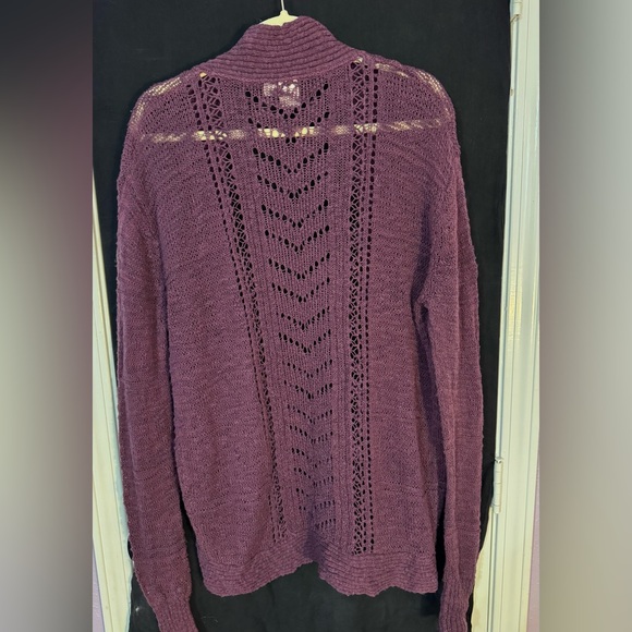 Roxy Deep Purple Open-Front Cardigan - Picture 2 of 5